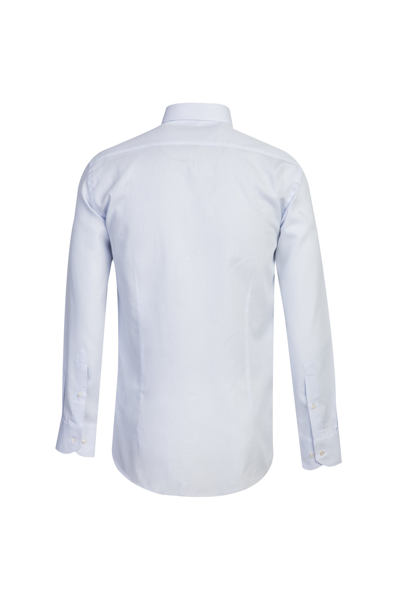 Beyaz Uzun Kol Slim Fit Dar Kesim Desenli Pamuk Gömlek