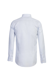 Beyaz Uzun Kol Slim Fit Dar Kesim Desenli Pamuk Gömlek