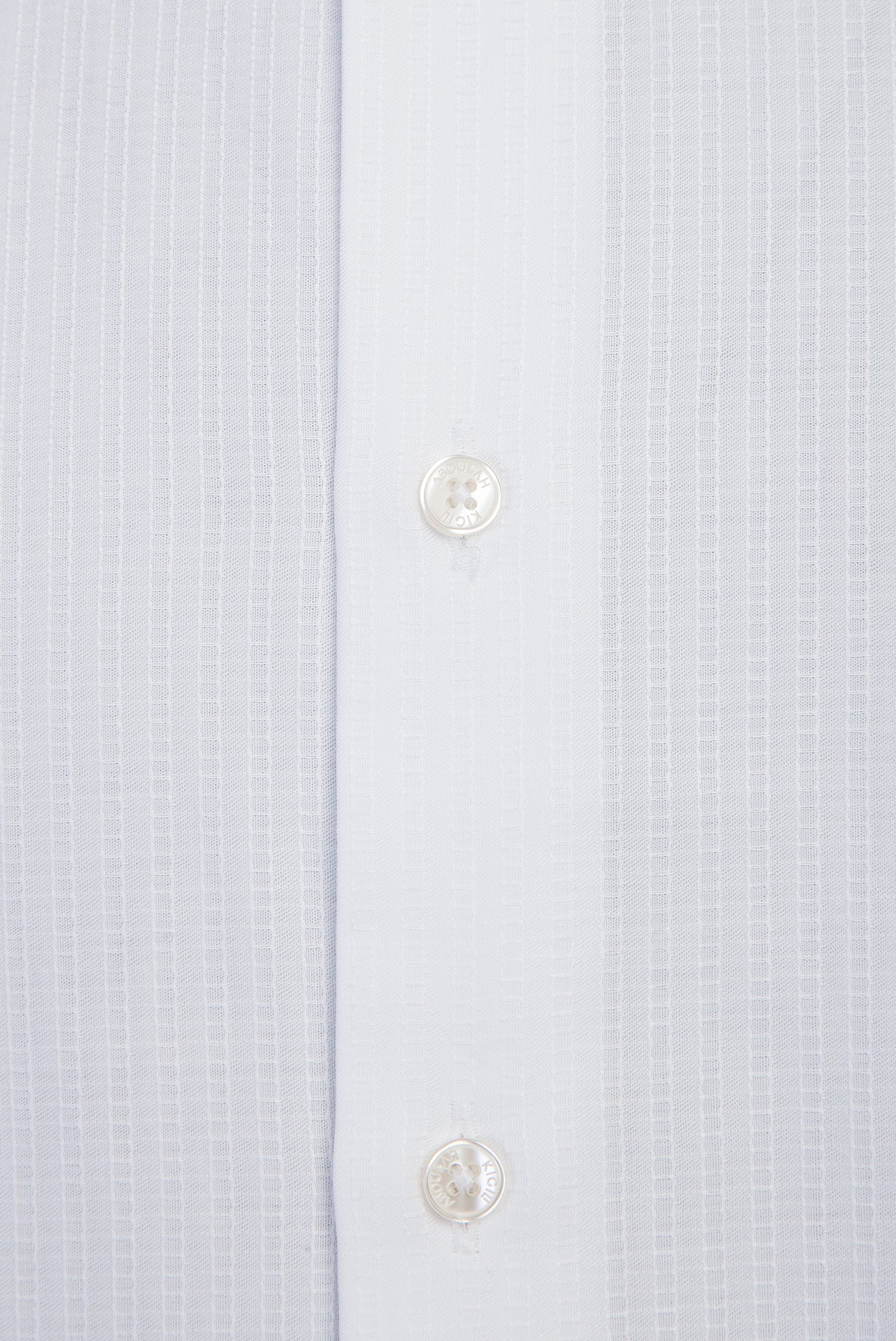 Beyaz Uzun Kol Slim Fit Dar Kesim Klasik Desenli Pamuk Gömlek