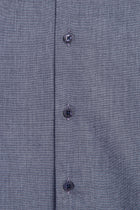 Orta Gri Uzun Kol Desenli Slim Fit Dar Kesim Pamuk Gömlek-Abdullah Ki??l?