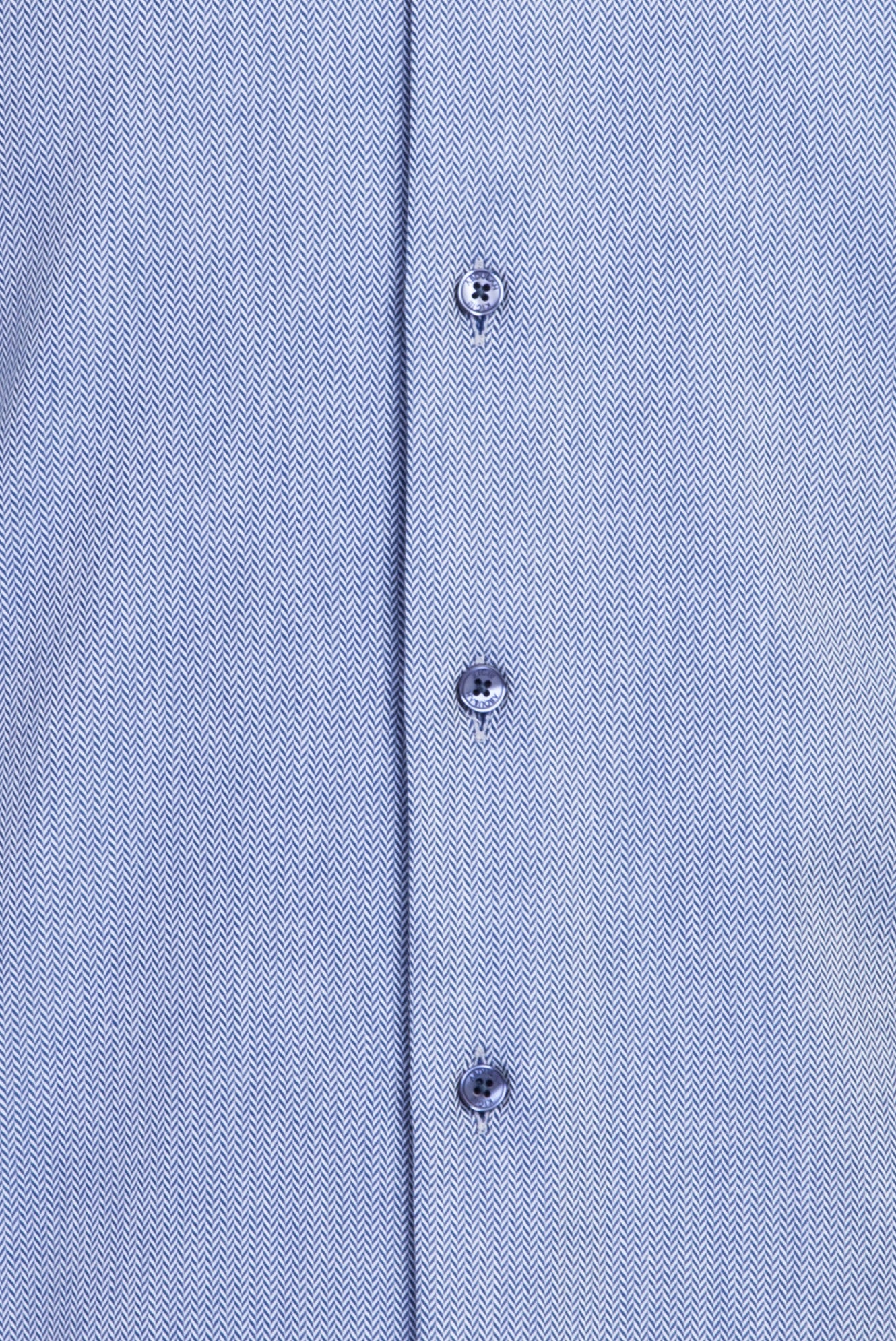 Koyu Mavi  Uzun Kol Slim Fit Dar Kesim Desenli Spor Pamuk Gömlek