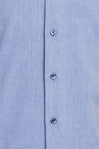 Koyu Mavi  Uzun Kol Slim Fit Dar Kesim Desenli Spor Pamuk Gömlek