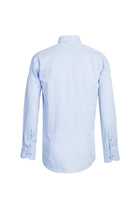Açık Mavi Uzun Kol Slim Fit Dar Kesim Klasik Desenli Pamuk Gömlek