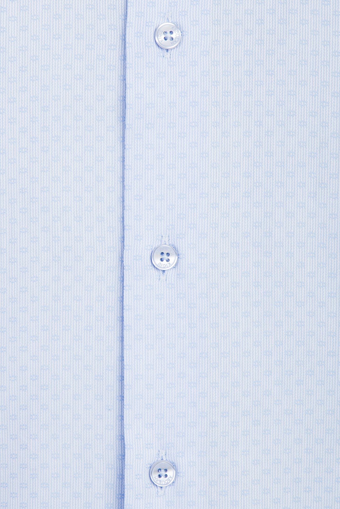 Açık Mavi Uzun Kol Slim Fit Dar Kesim Klasik Desenli Pamuk Gömlek