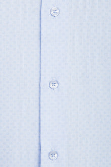 Açık Mavi Uzun Kol Slim Fit Dar Kesim Klasik Desenli Pamuk Gömlek