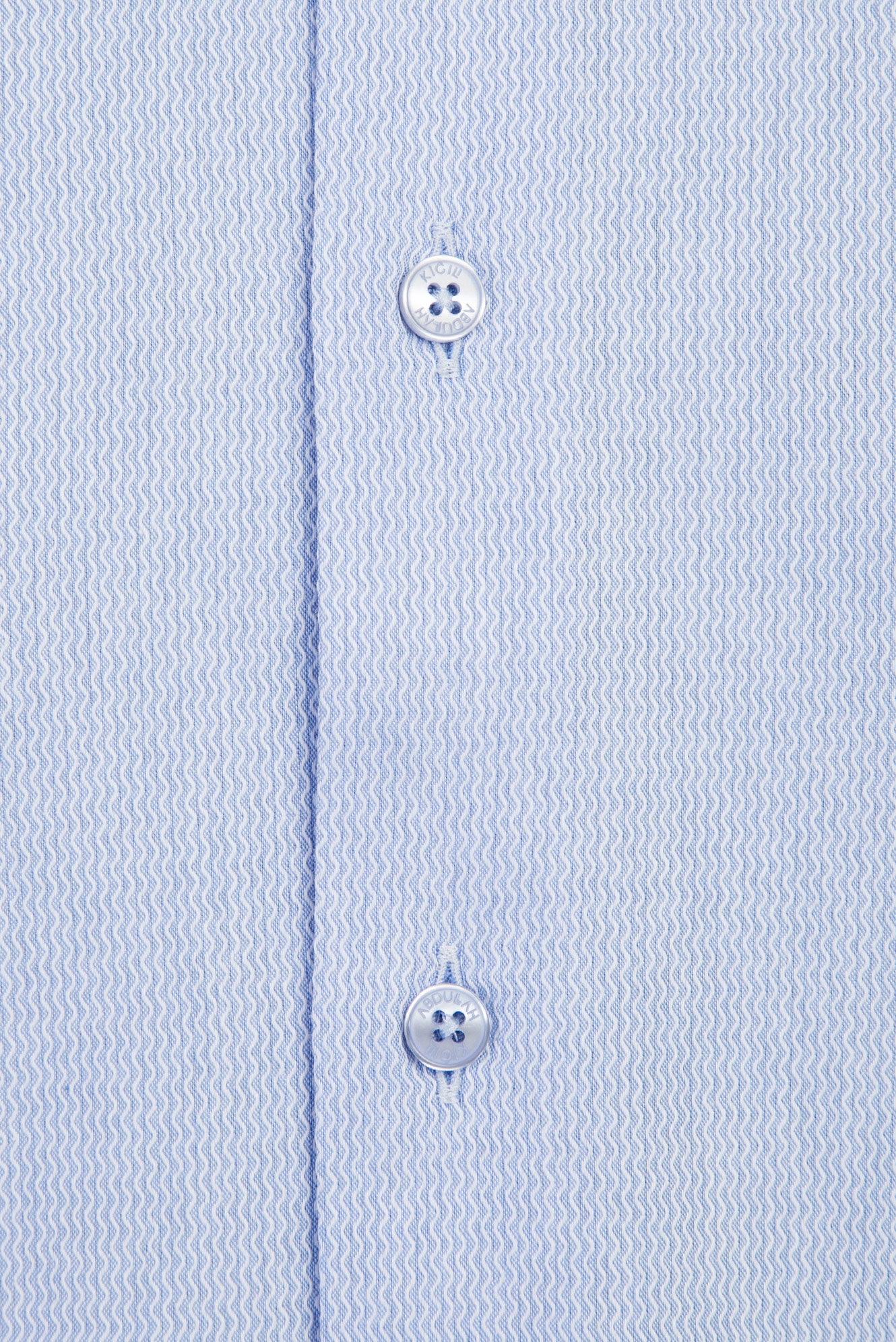 Açık Mavi Uzun Kol Slim Fit Dar Kesim Klasik Desenli Pamuk Gömlek