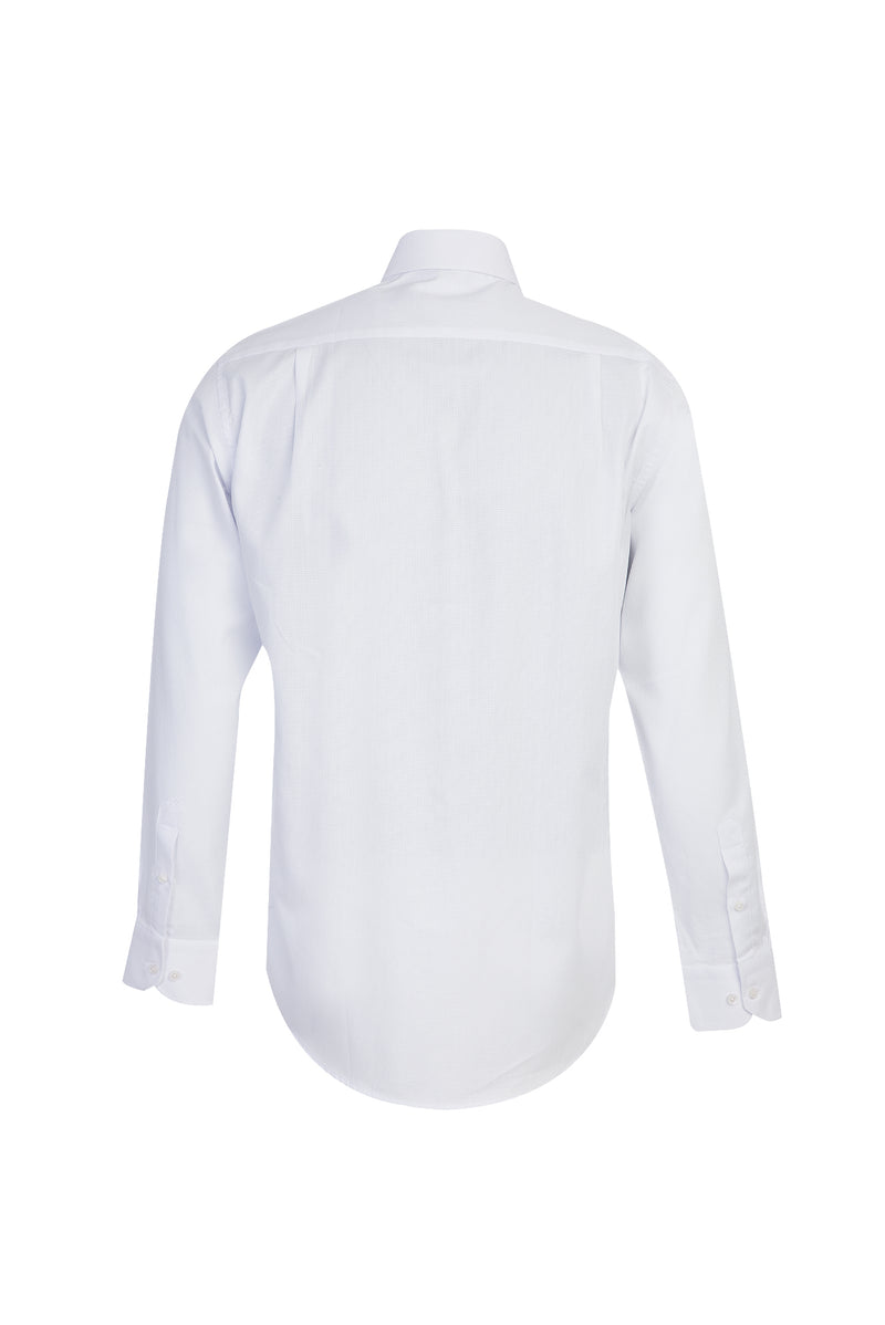 Beyaz Uzun Kol Klasik Pamuk Gömlek