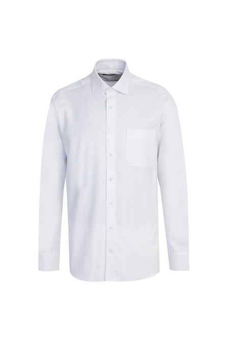 Beyaz Uzun Kol Klasik Pamuk Gömlek