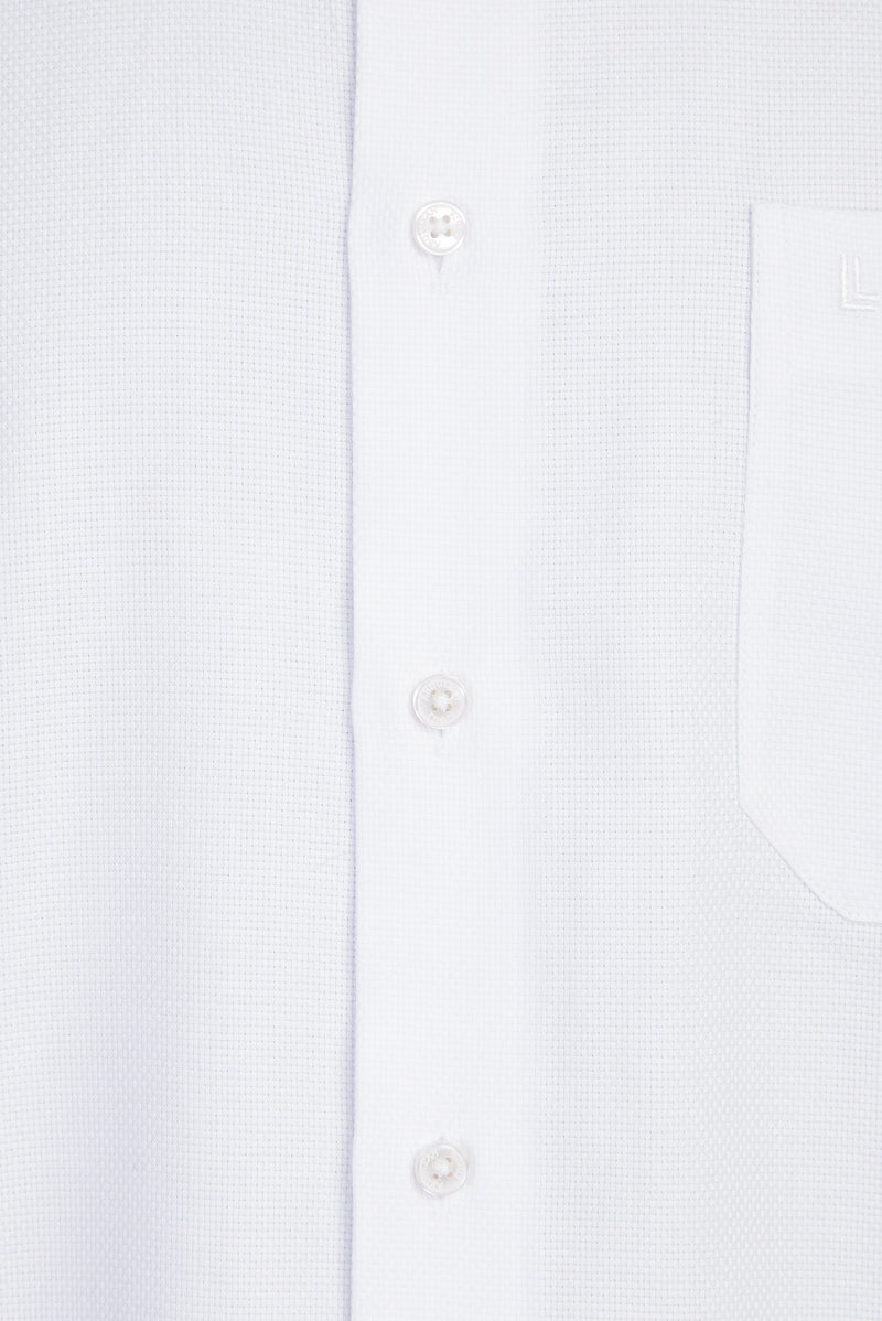 Beyaz Uzun Kol Klasik Pamuk Gömlek