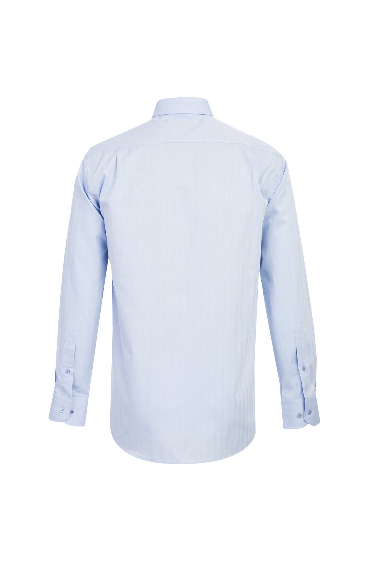 Açık Mavi Uzun Kol Klasik Desenli Pamuk Gömlek