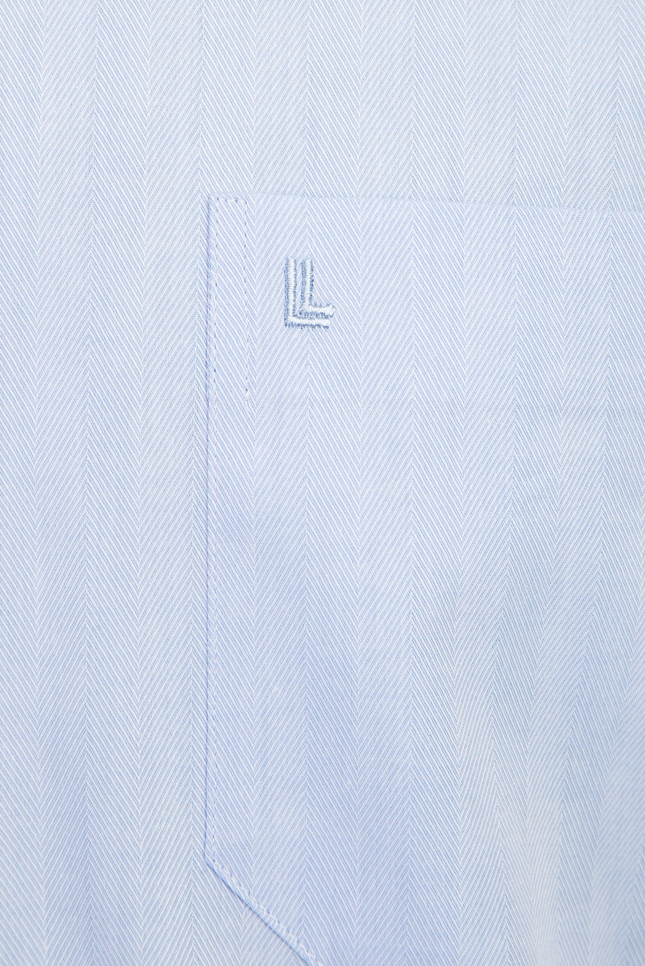 Açık Mavi Uzun Kol Klasik Desenli Pamuk Gömlek