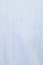 Açık Mavi Uzun Kol Klasik Desenli Pamuk Gömlek