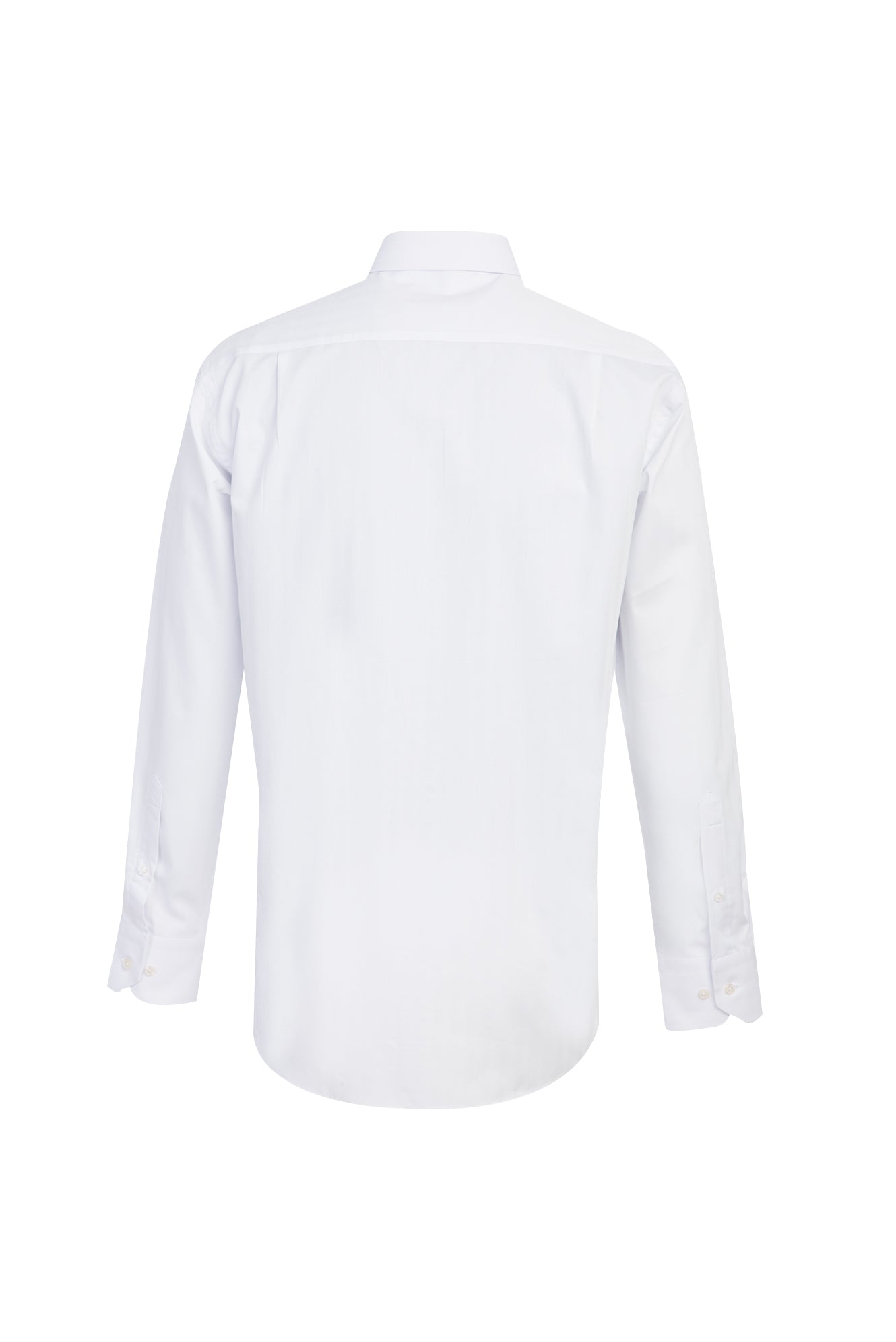 Beyaz Uzun Kol Klasik Desenli Pamuk Gömlek