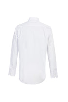 Beyaz Uzun Kol Klasik Desenli Pamuk Gömlek