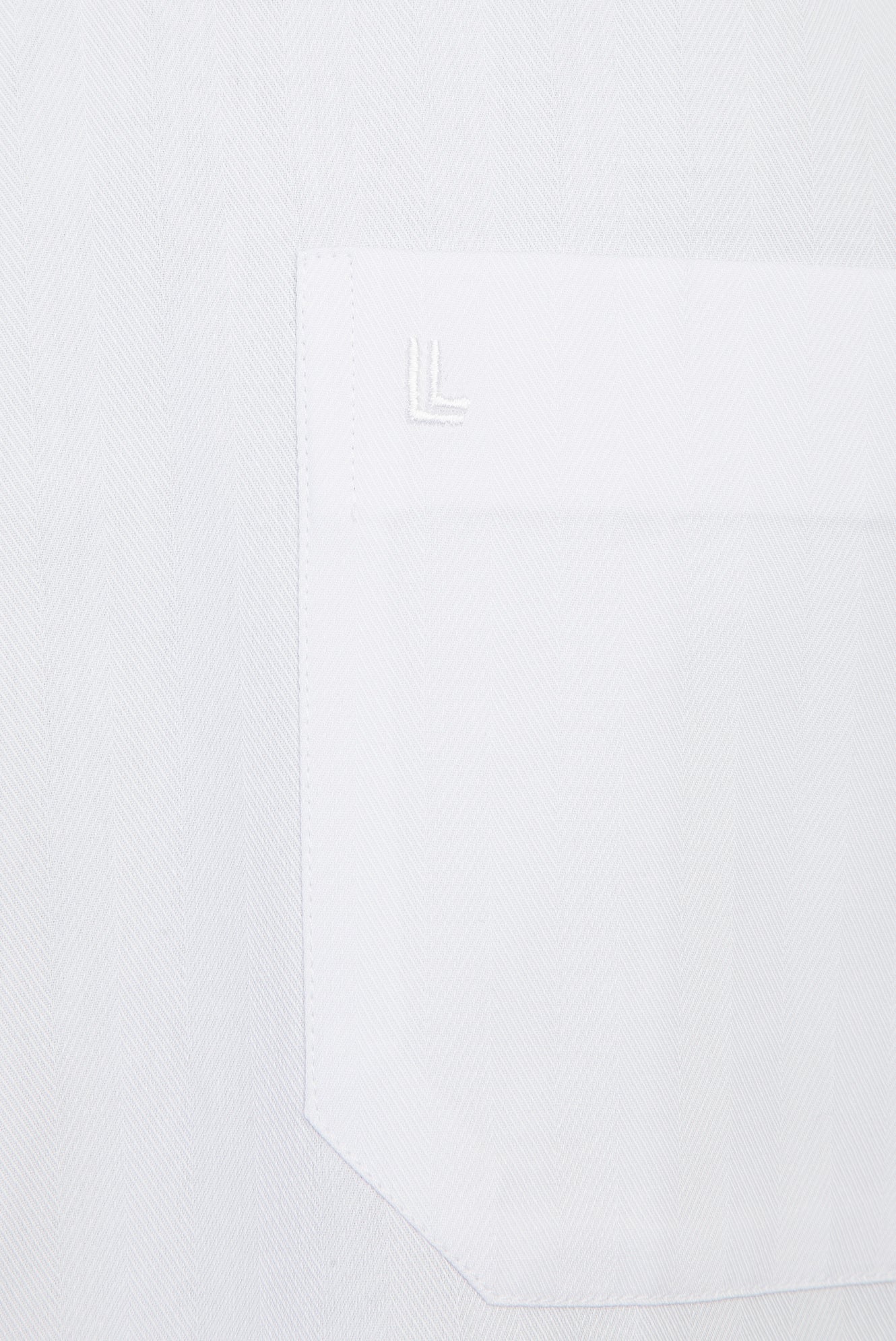 Beyaz Uzun Kol Klasik Desenli Pamuk Gömlek