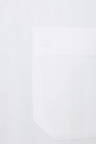 Beyaz Uzun Kol Klasik Desenli Pamuk Gömlek