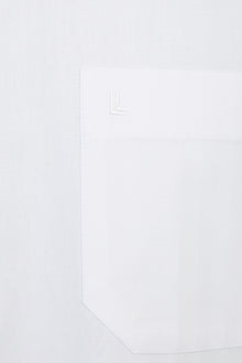 Beyaz Uzun Kol Klasik Desenli Pamuk Gömlek