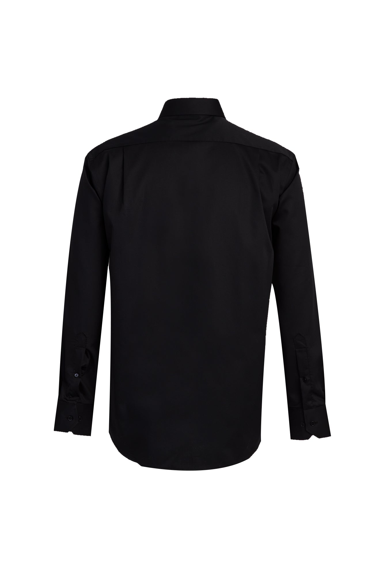 Siyah Uzun Kol Non Iron Saten Klasik Pamuk Gömlek