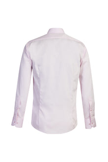 Toz Pembe Uzun Kol Slim Fit Dar Kesim Klasik Non Iron Saten Pamuk Gömlek