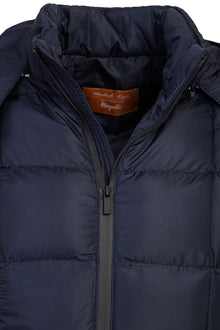Koyu Lacivert Kapitone Spor Mont