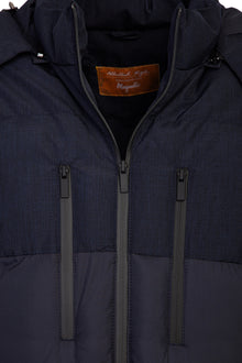 Koyu Lacivert Kapitone Spor Mont