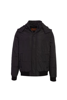 Siyah Kapüşonlu Spor Mont