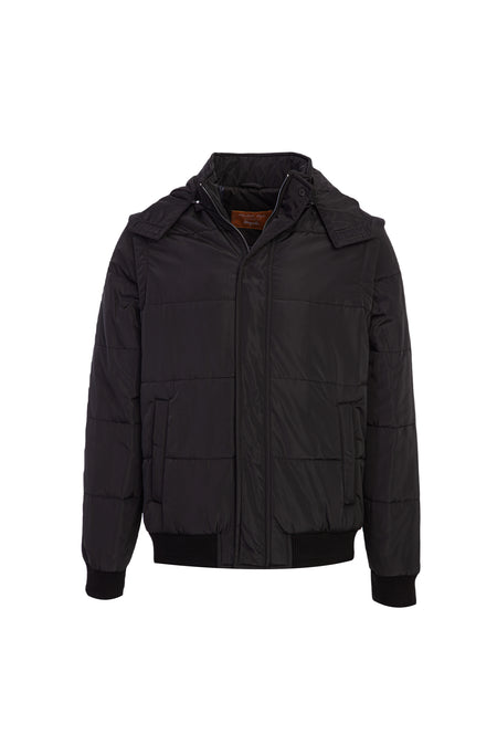 Siyah Kapüşonlu Spor Mont