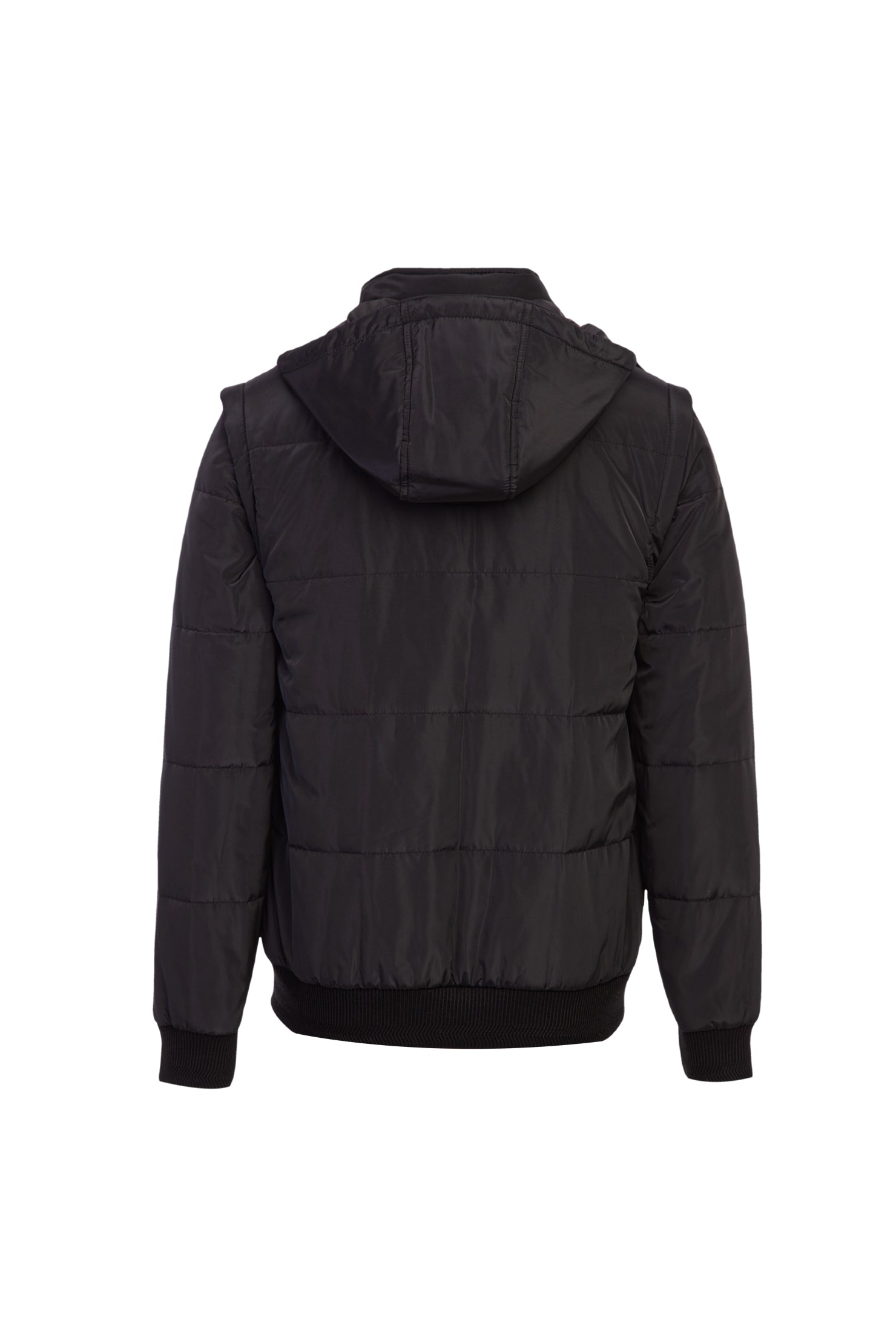 Siyah Kapüşonlu Spor Mont