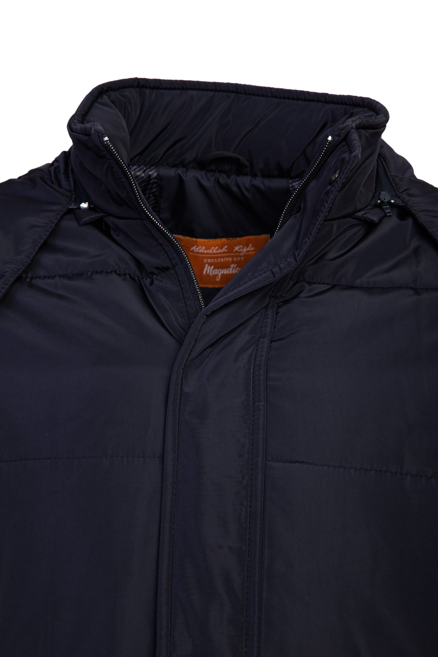 Koyu Lacivert Kapüşonlu Spor Mont