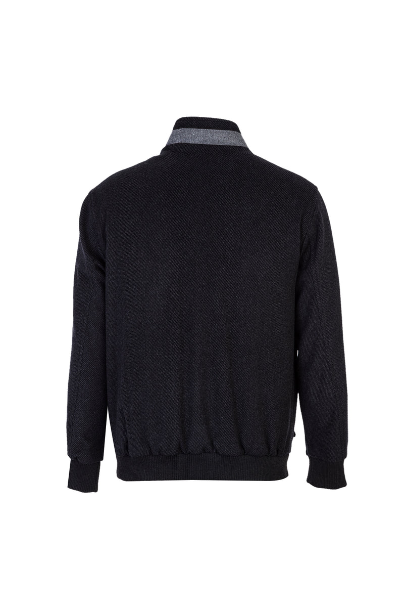 Koyu Marengo Yünlü Kaban