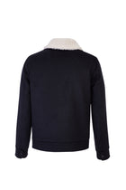 Koyu Antrasit Kürk Yaka Yünlü Mont