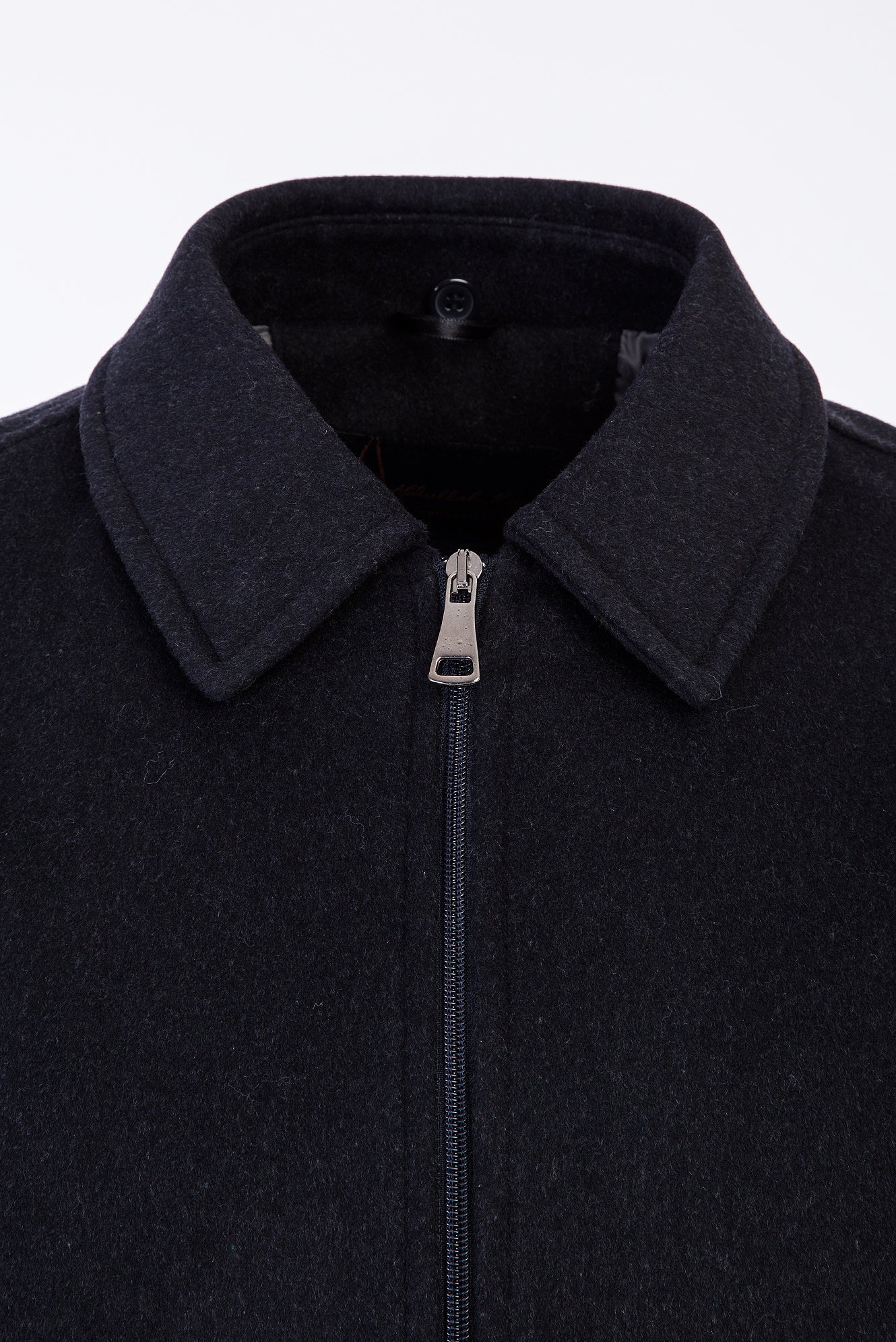 Koyu Antrasit Kürk Yaka Yünlü Mont