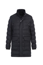 Orta Gri Dik Yaka Yünlü Kaban