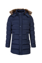 Orta Lacivert Kapüşonlu Spor Kaban