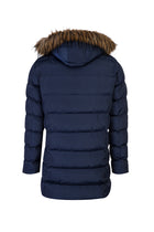 Orta Lacivert Kapüşonlu Spor Kaban