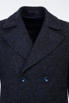 Koyu Mavi  Yünlü Kaban