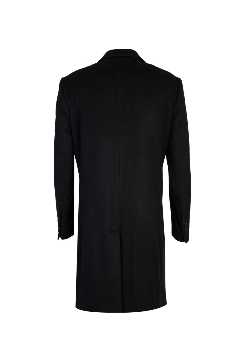 Açık Siyah Yünlü Palto