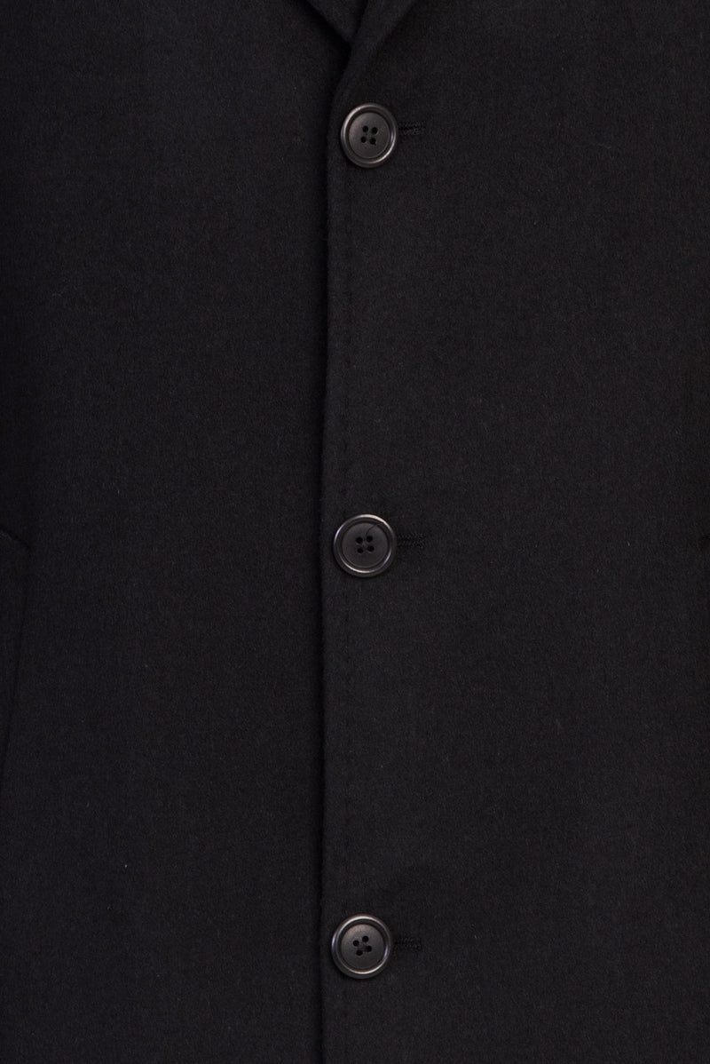 Açık Siyah Yünlü Palto