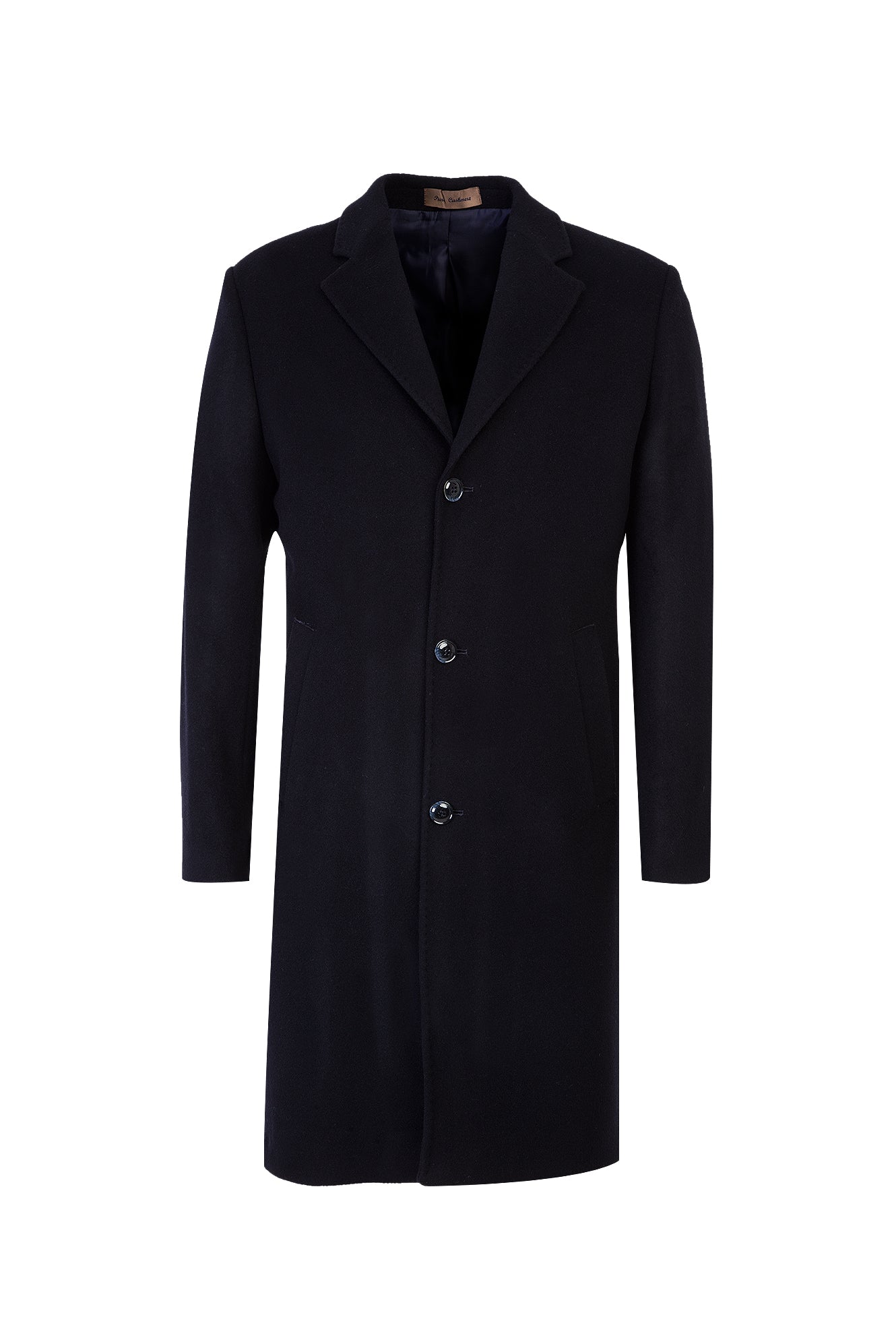 Koyu Lacivert Kaşmir Palto