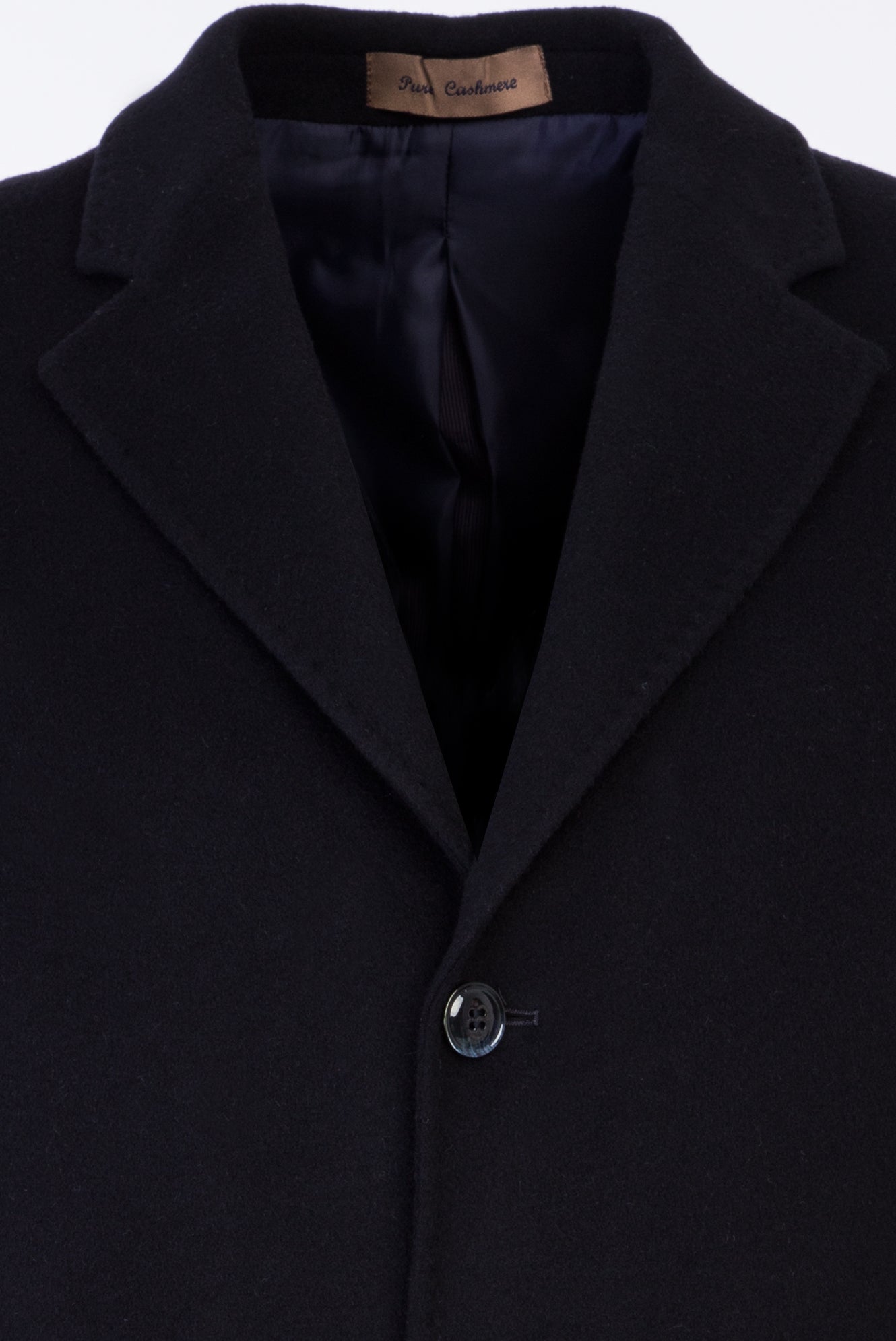 Koyu Lacivert Kaşmir Palto