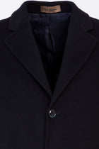 Koyu Lacivert Kaşmir Palto