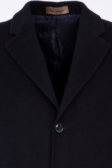Koyu Lacivert Kaşmir Palto