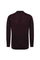 Açık Bordo Polo Yaka Regular Fit Yünlü Triko Kazak