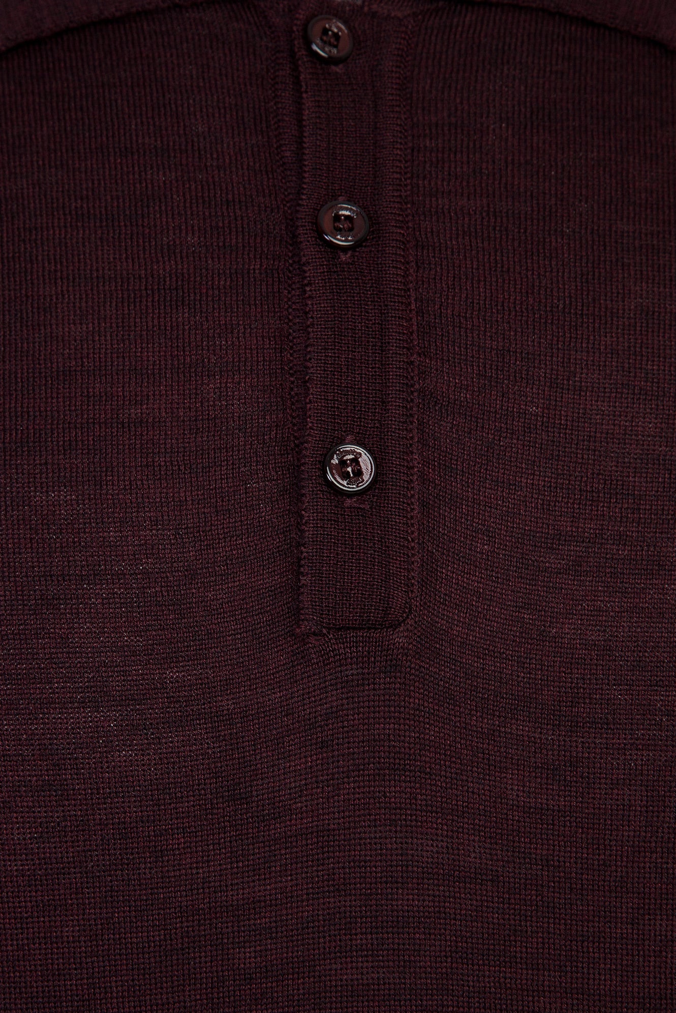 Açık Bordo Polo Yaka Regular Fit Yünlü Triko Kazak