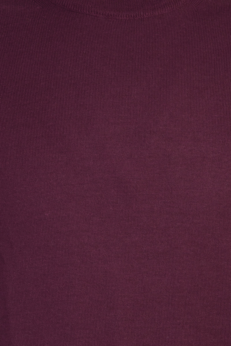 Şarap Bordo Yarım Balıkçı Yaka Regular Fit Yünlü Triko Kazak