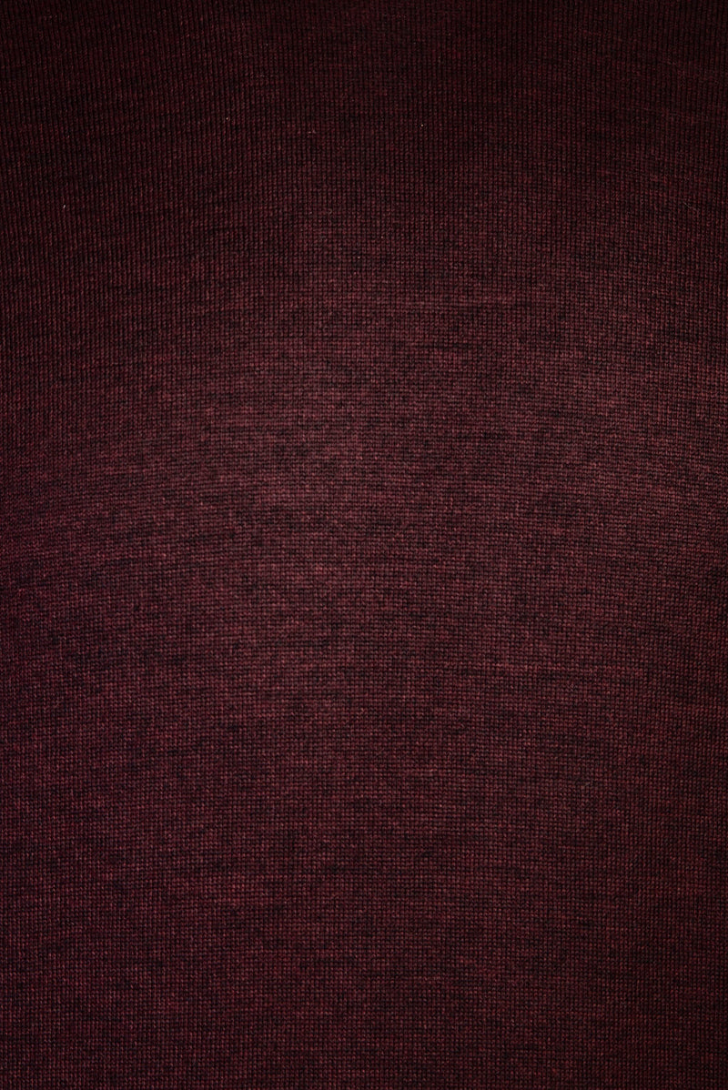 Koyu Bordo Yarım Balıkçı Yaka Regular Fit Yünlü Triko Kazak