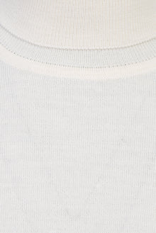 Beyaz Balıkçı Yaka Regular Fit Yünlü Triko Kazak