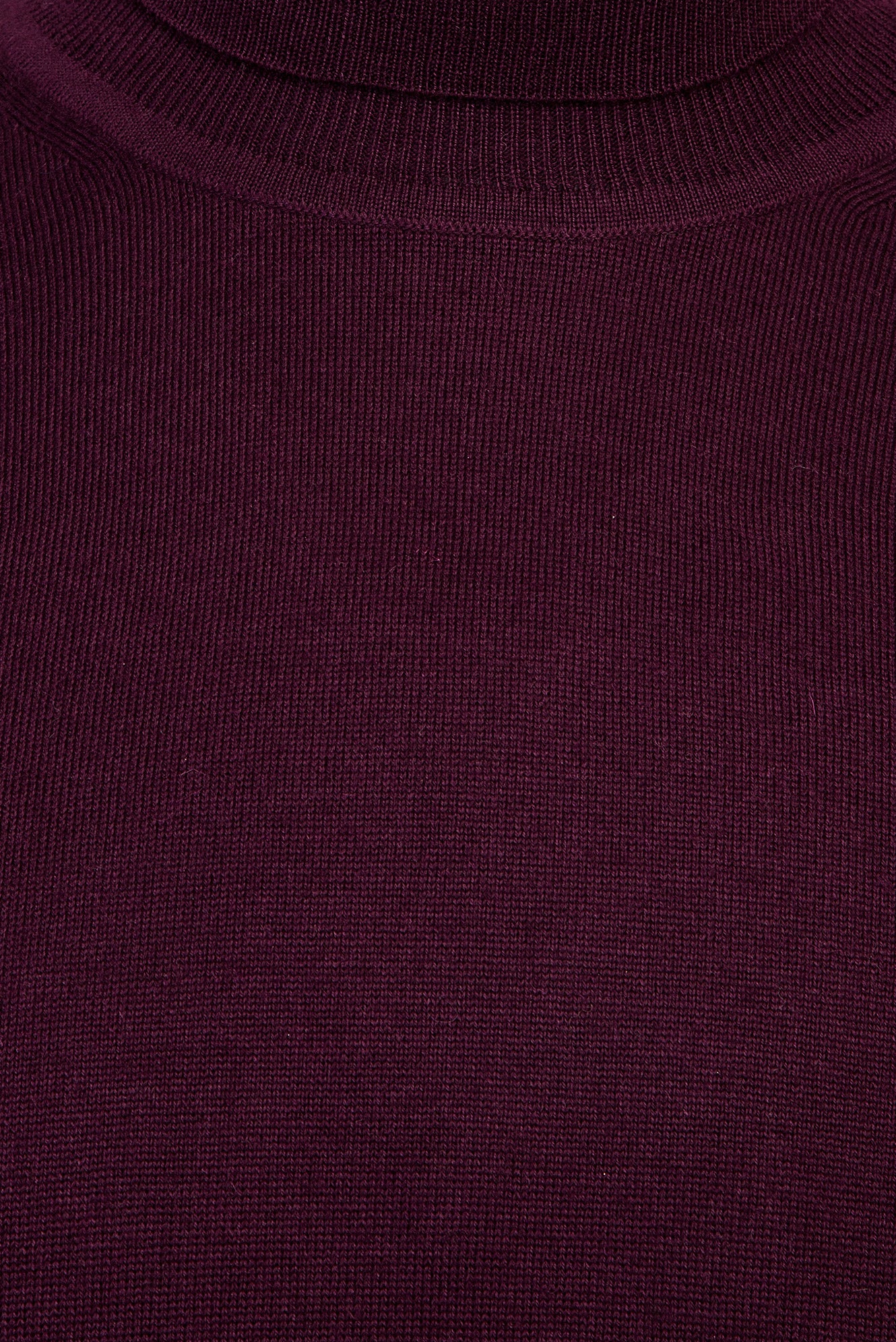 Şarap Bordo Balıkçı Yaka Regular Fit Yünlü Triko Kazak