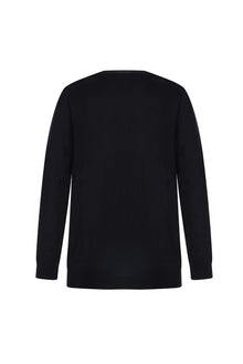 Siyah Regular Fit Yünlü Triko Hırka