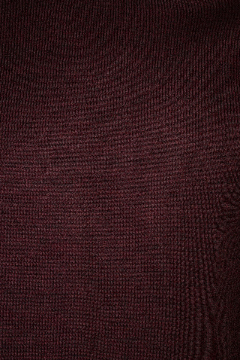 Açık Bordo Bisiklet Yaka Regular Fit Yünlü Triko Kazak